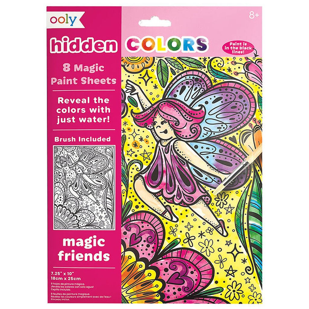 Ooly Magiske Maleark - Hidden Colors - 8 Stk. - Magic Friends