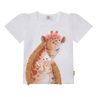 Hust and Claire T-shirt - Alma - White m. Glitter