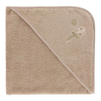 Nørgaard Madsens Babyhåndklæde - 75x75 cm - Sand m. Padehat