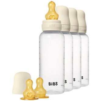 BIBS Sutteflasker - 4-pak - 270 ml - Naturgummi - Ivory