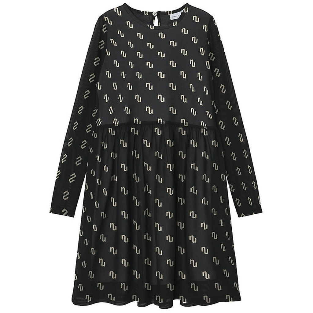 Name It Kjole - NkfNokao - Sort m. Mønster