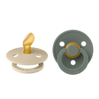 BIBS Colour Sutter - 2-pak - Str. 1 - Anatomisk - Vanilla/Pine