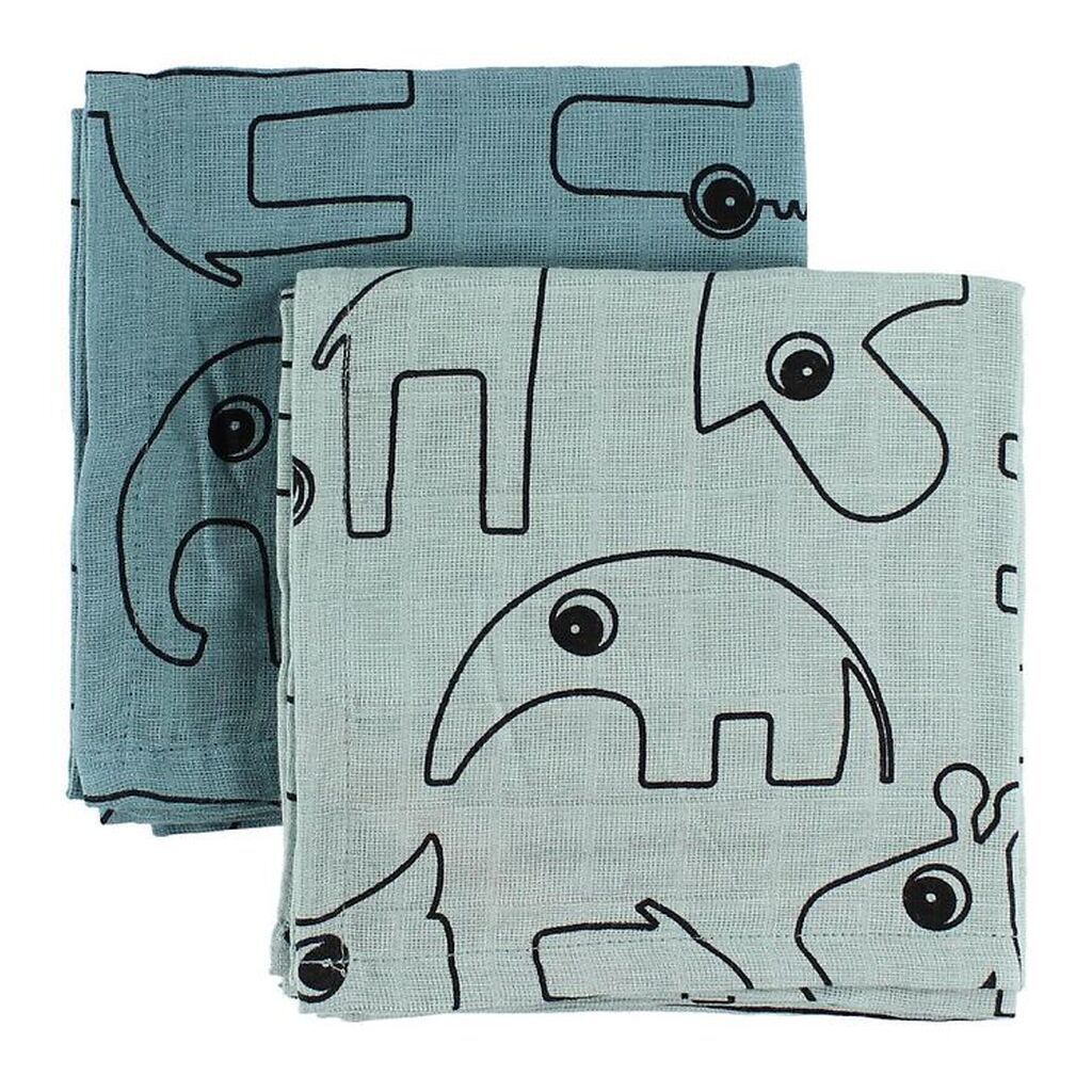 Done By Deer Stofble - 2-pak - 70x70 - Blå m. Elphee