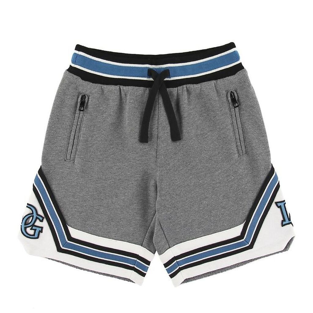 Dolce & Gabbana Sweatshorts - Gråmeleret m. Hvid/Blå