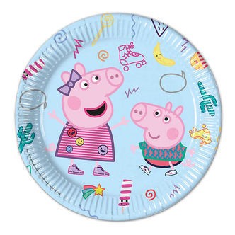 Decorata Party Paptallerkner - 8-pak - 23 cm - Peppa Pig Messy P