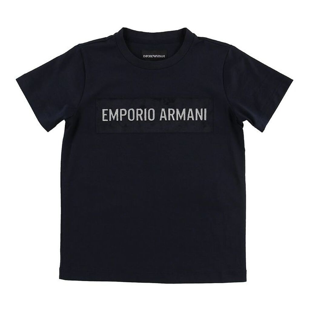 Emporio Armani T-shirt - Navy m. Velour/Glimmer