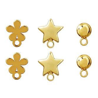 Me&My BOX Ørestikker - 3-pak - Guldbelagt 18 k