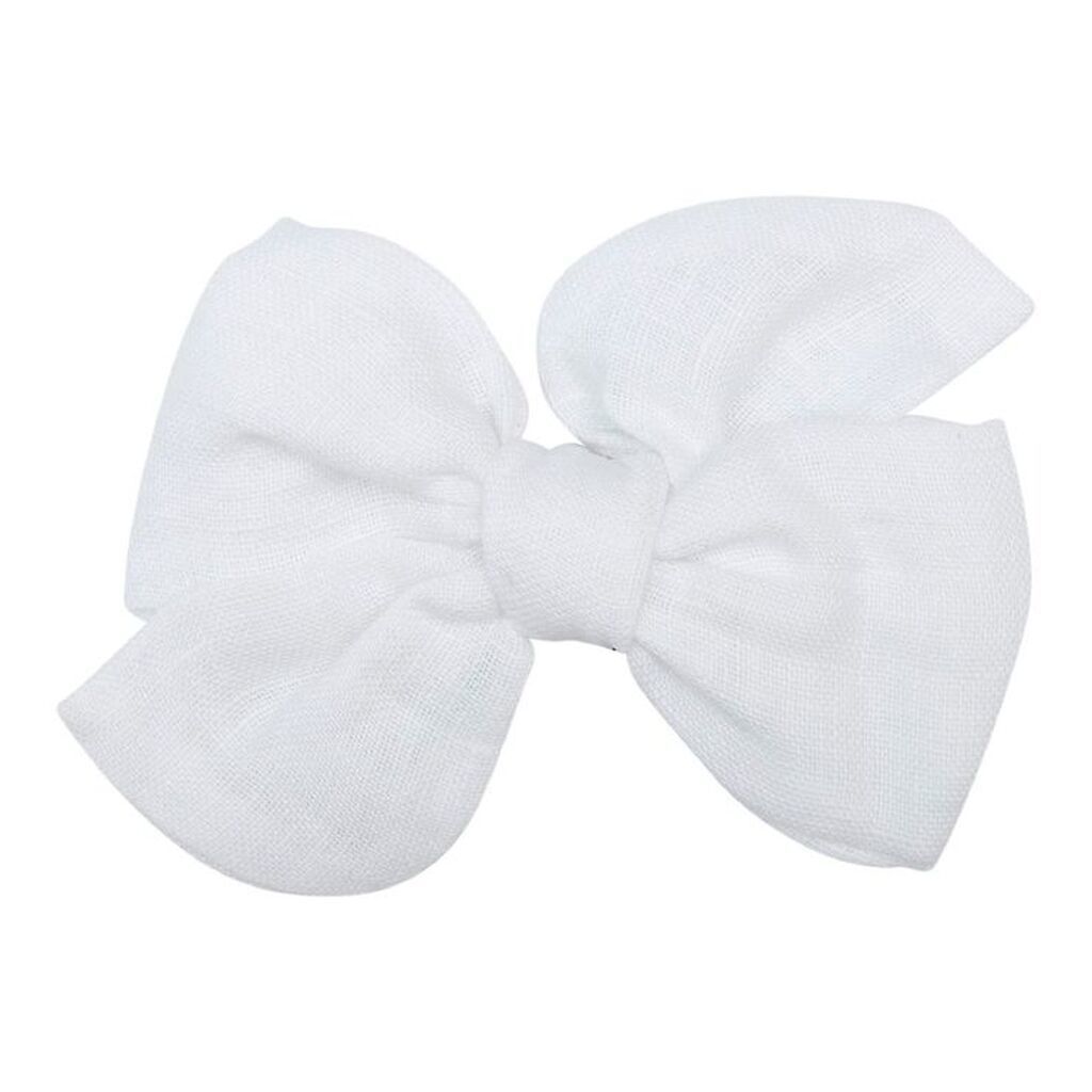 Little Wonders Hårspænde m. Sløjfe - Kaja - 8 cm - White