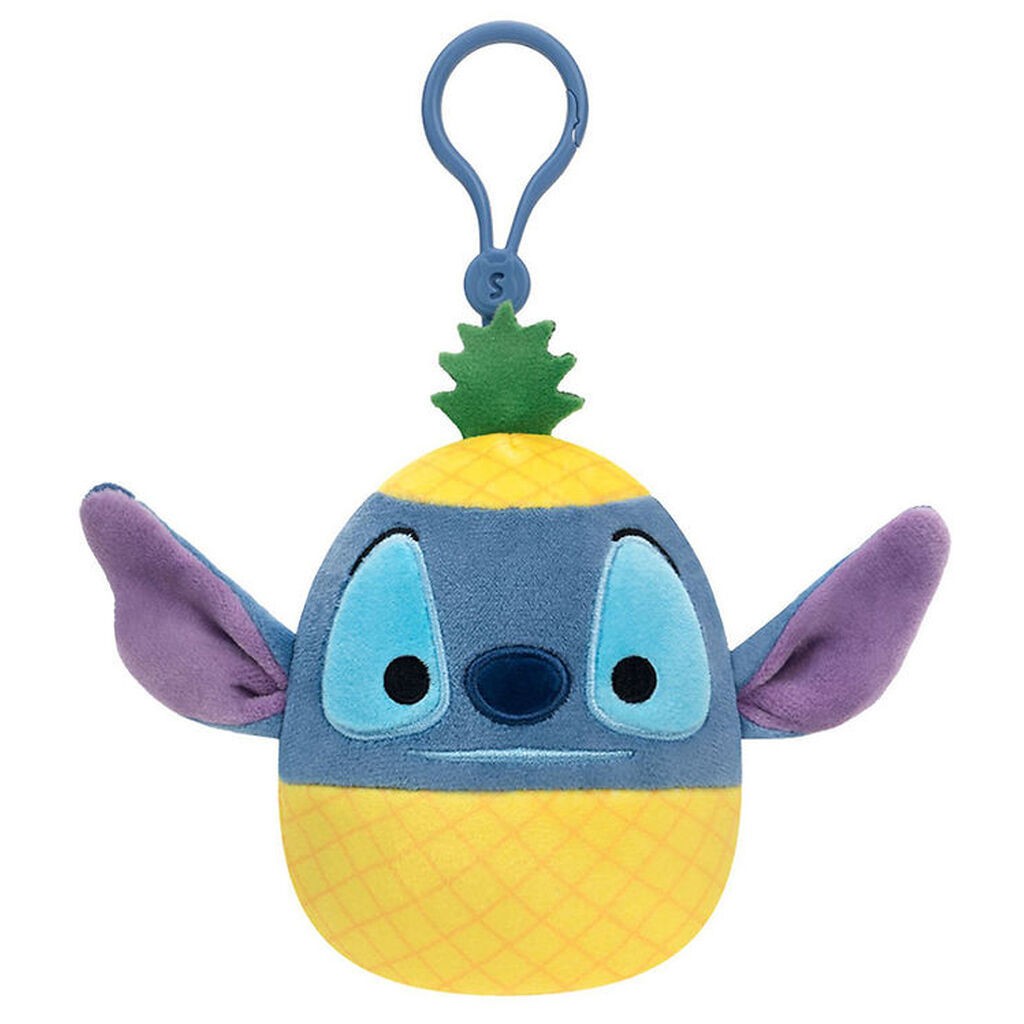 Squishmallows Taskevedhæng - 9 cm - Disney Pineapple Stitch - Cl
