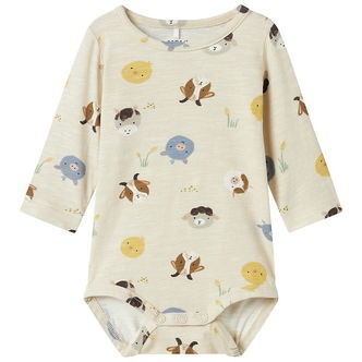 Name it Body l/æ - NbmLarm - Peyote Melange m. Print