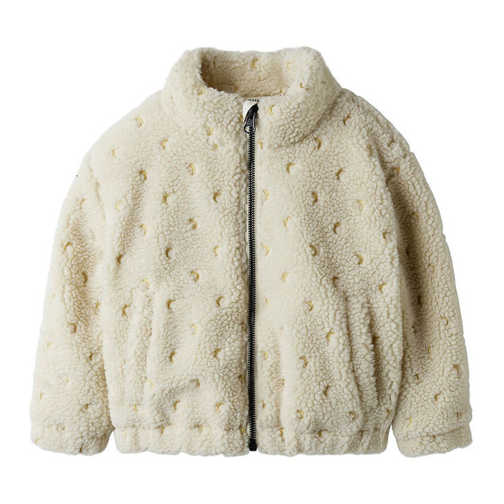 Lil' Altelier Fleecejakke - NmnNalo - Turtledove/Moon EMB