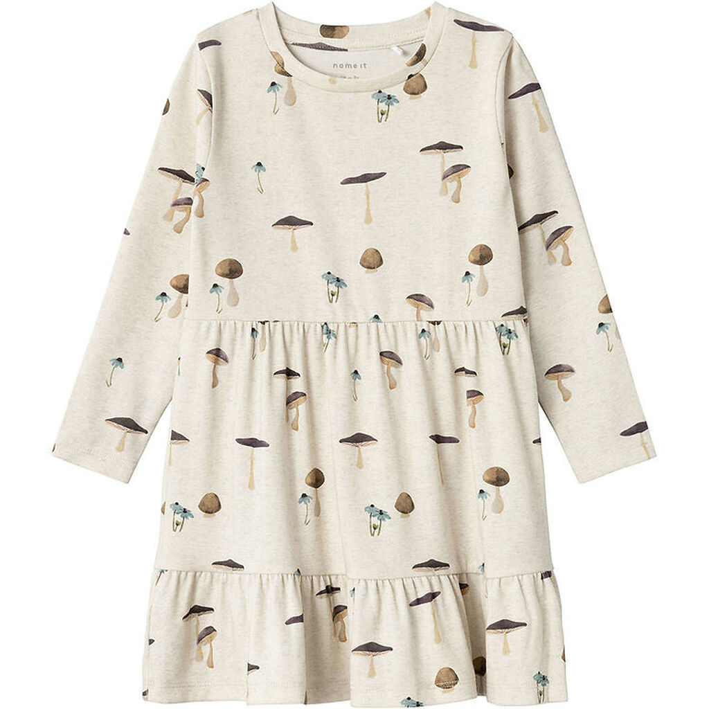 Name It Kjole - NmfNatasja - Peyote Melange m. Svampe