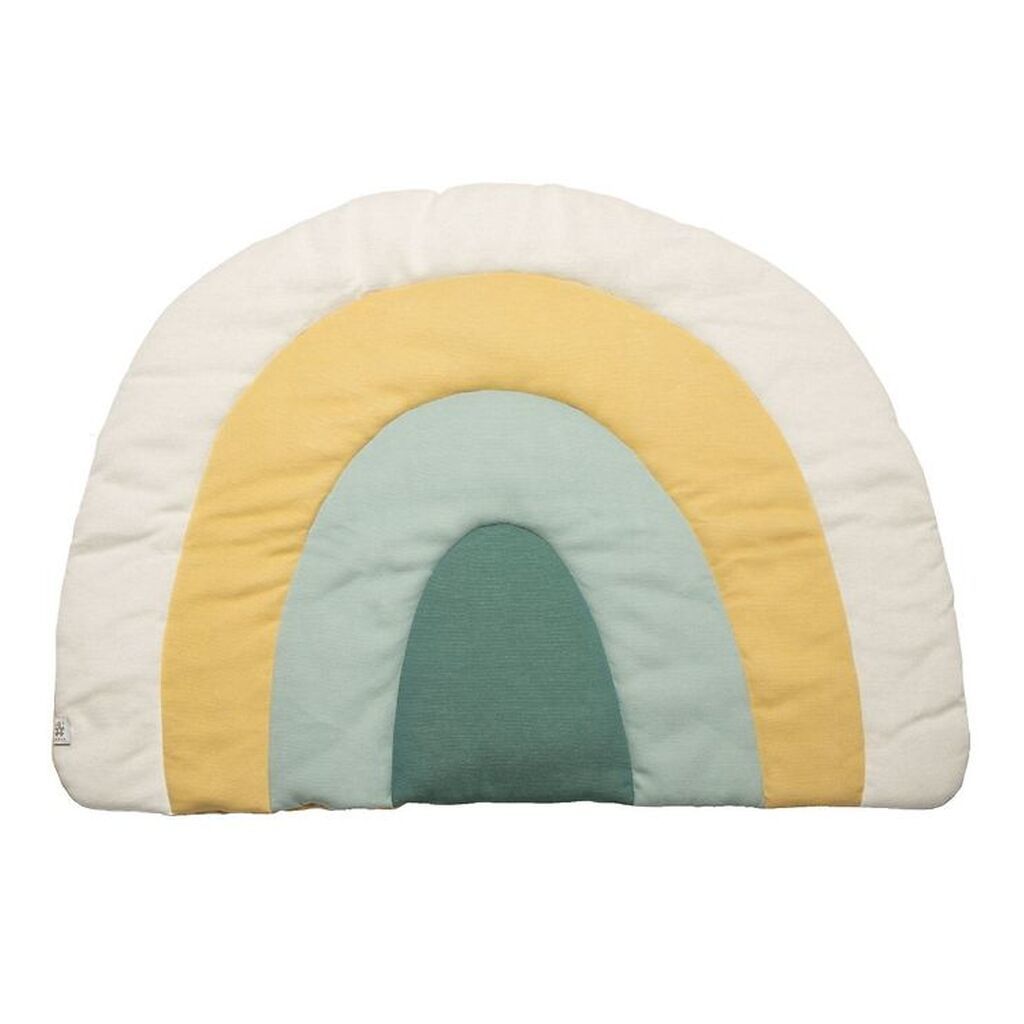 Sebra Strikket Legemadras - Regnbue - 130x85 - Dusty Green