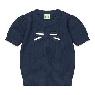 FUB T-shirt - Strik - Bow - Dark Navy