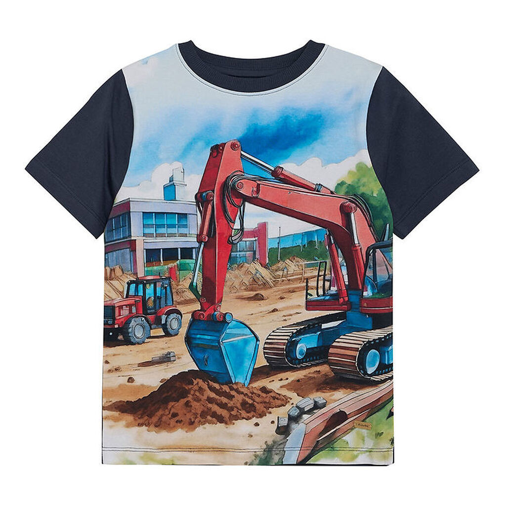 Minymo T-shirt - Blue Nights m. Print