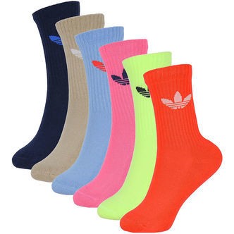adidas Originals Strømper - TR CREW S - 6-pak - Multi/Neon
