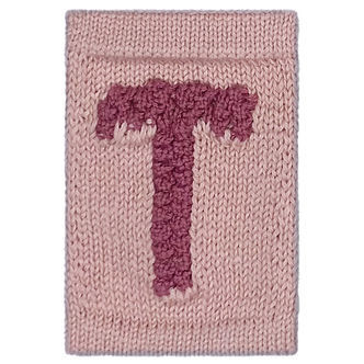 Smallstuff Strikket Bogstav - T - Rosa Alfabet
