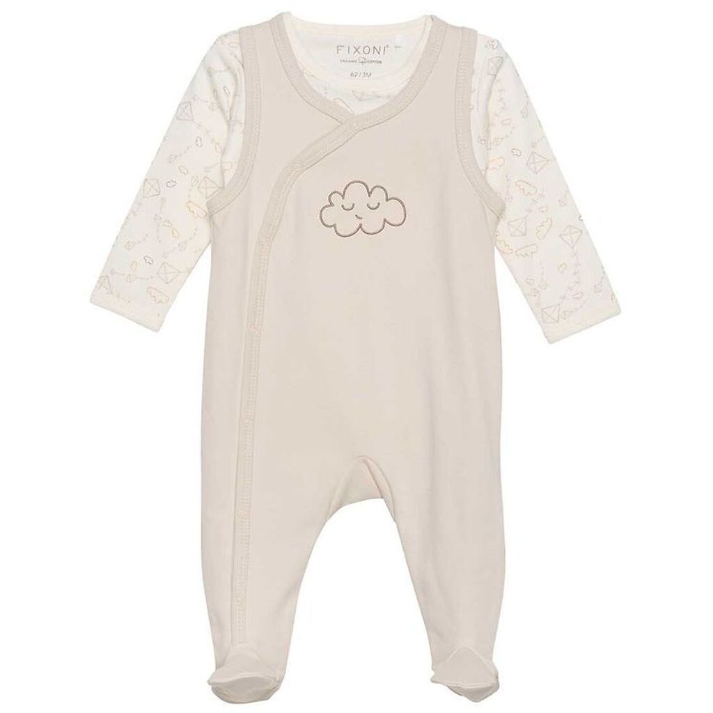 Fixoni Sparkedragt m. Body l/æ - Oatmeal