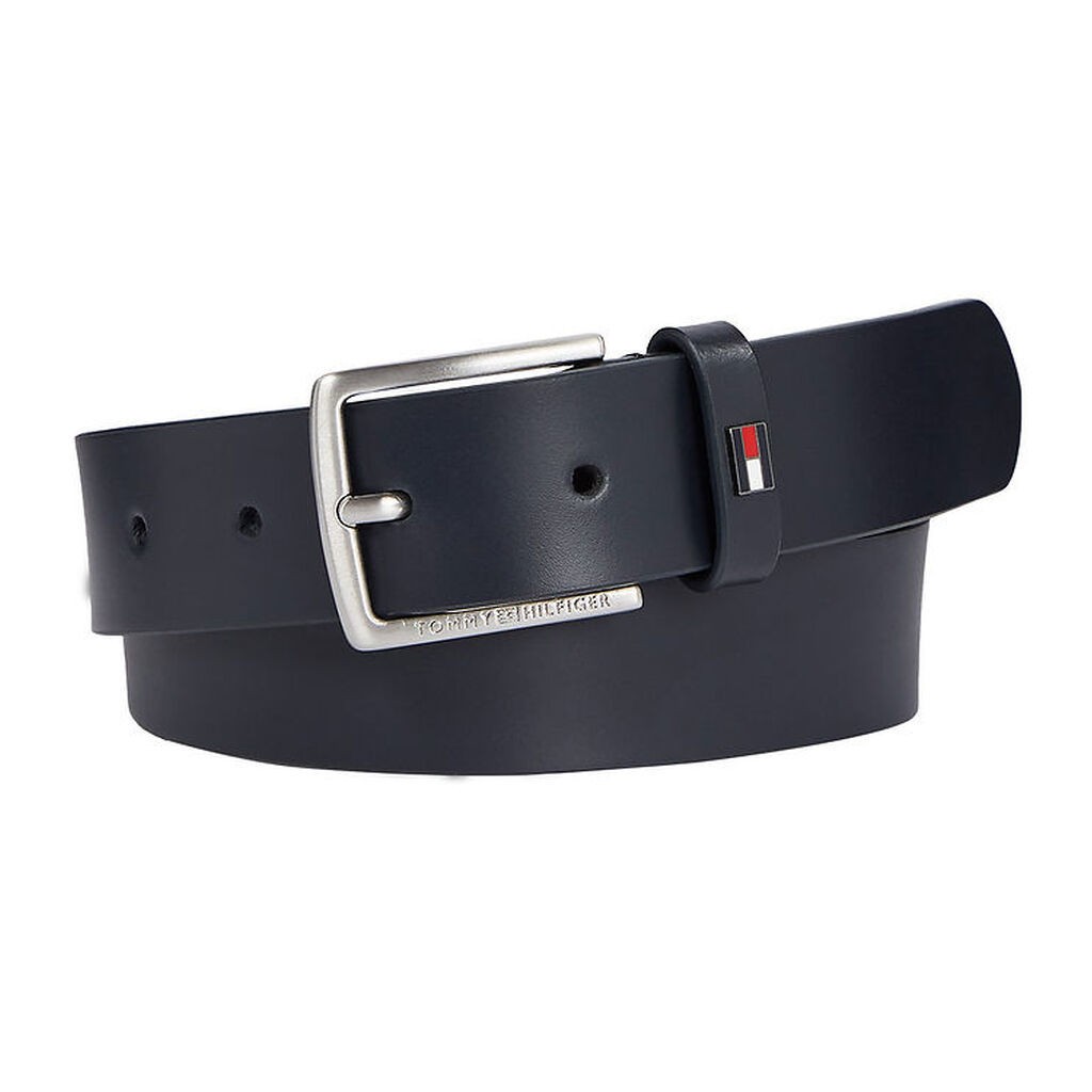 Tommy Hilfiger Bælte - Leather - Space Blue