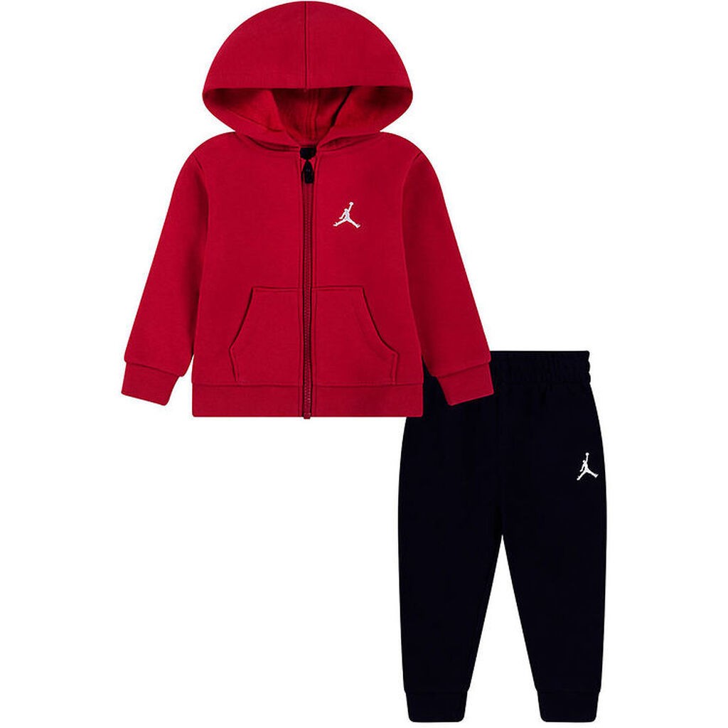 Jordan Sweatsæt - Cardigan/Sweatpants - Sort m. Logo