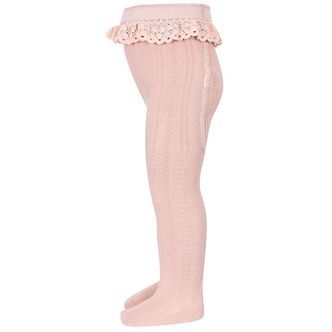 MP Strømpebukser m. Blonde - Ruby - Rose Dust