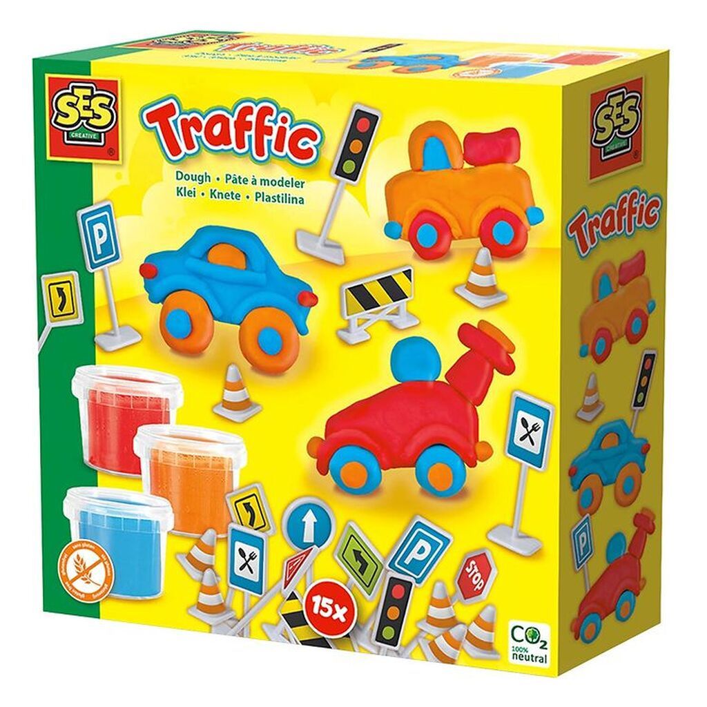 SES Creative Modellervoks - Biler m. Vejskilte