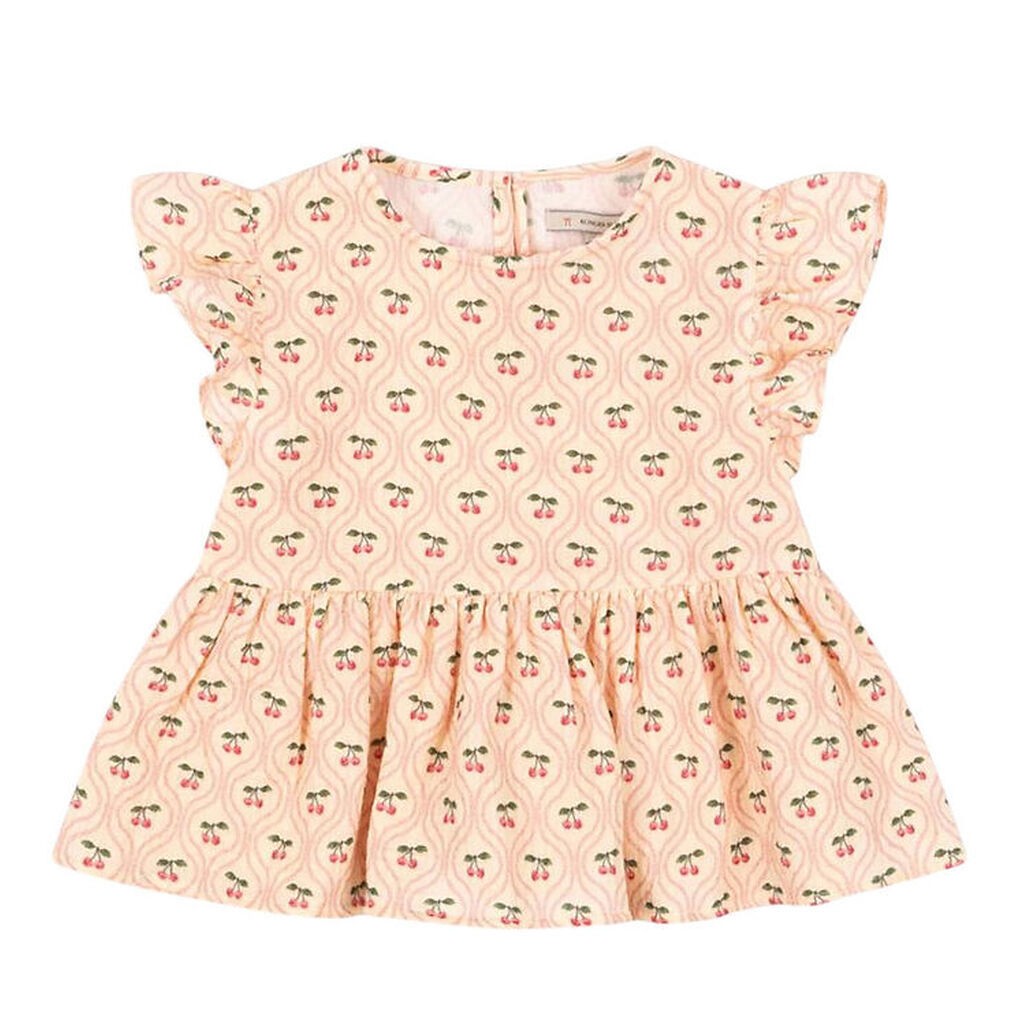 Konges Sløjd Top - Musselin - Coco - Cherry Pink Motif