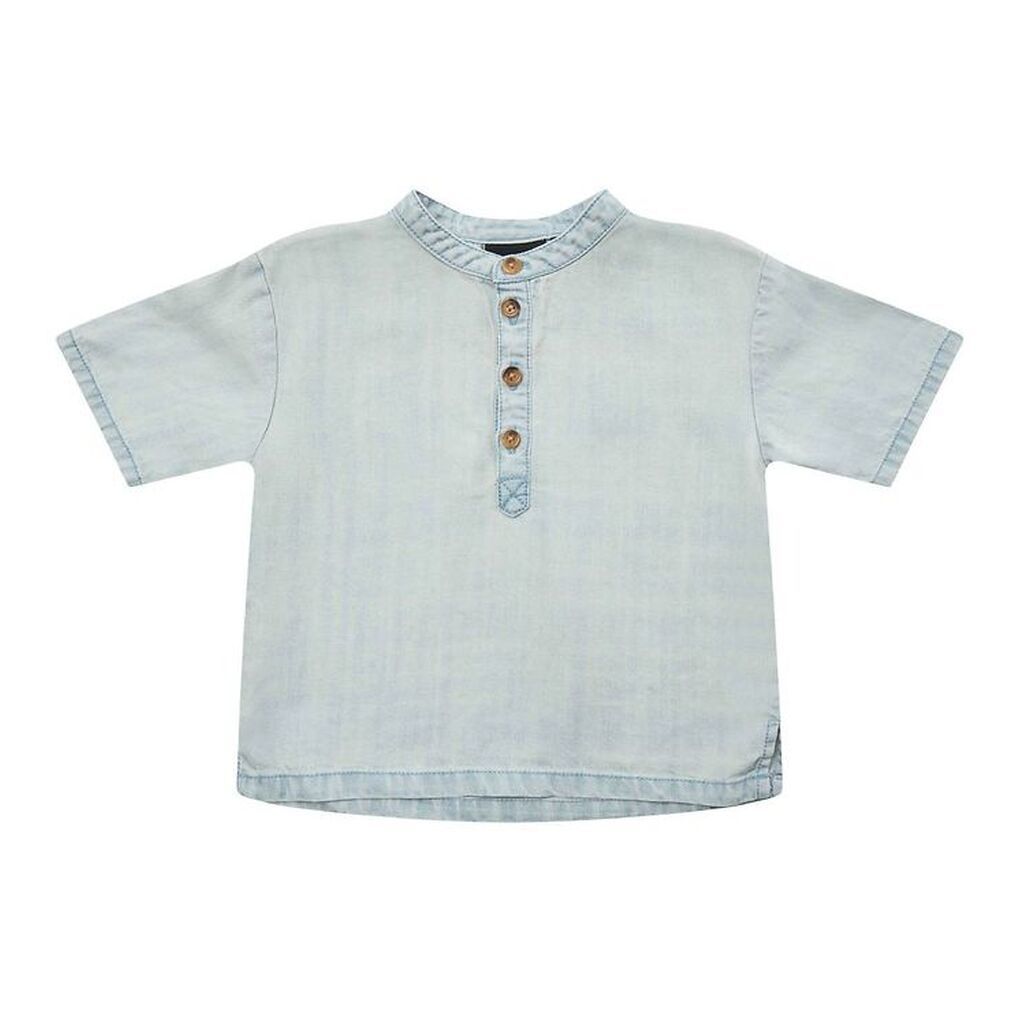 Petit by Sofie Schnoor Skjorte k/æ - Blå m. Knapper