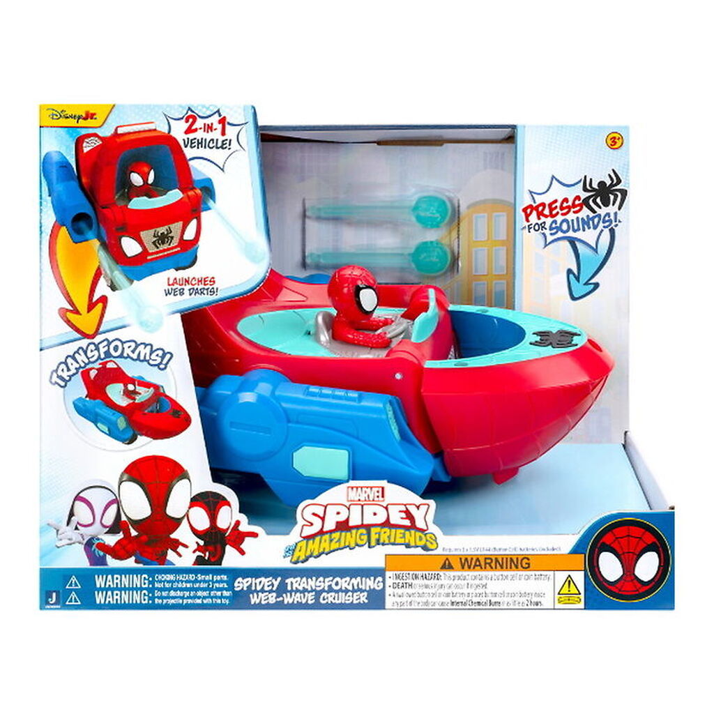 Spidey Båd m. Lyd - Spidey Transforming Web-Wave Cruiser