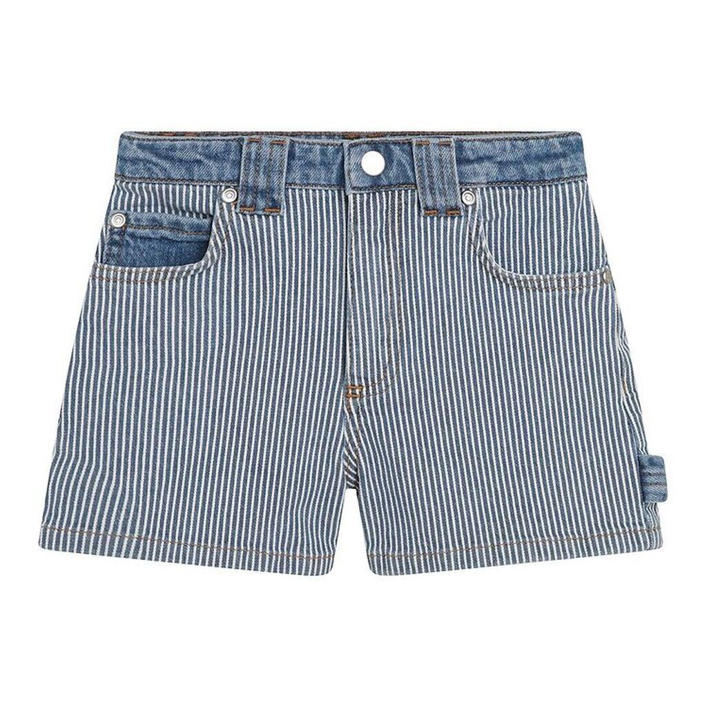 Little Marc Jacobs Denimshorts - Blå/Hvidstribet m. Pink