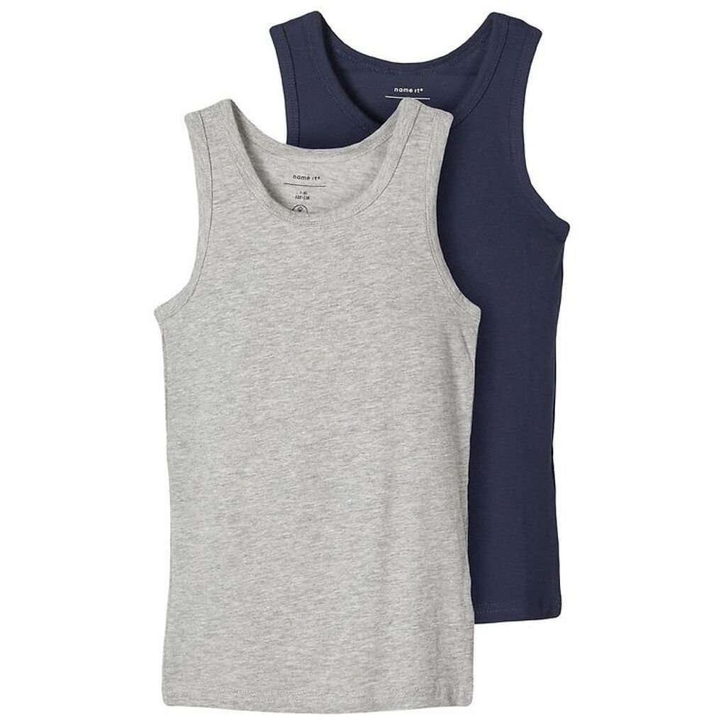 Name It Undertrøje - Noos - NkmTank - 2-pak - Grey Melange