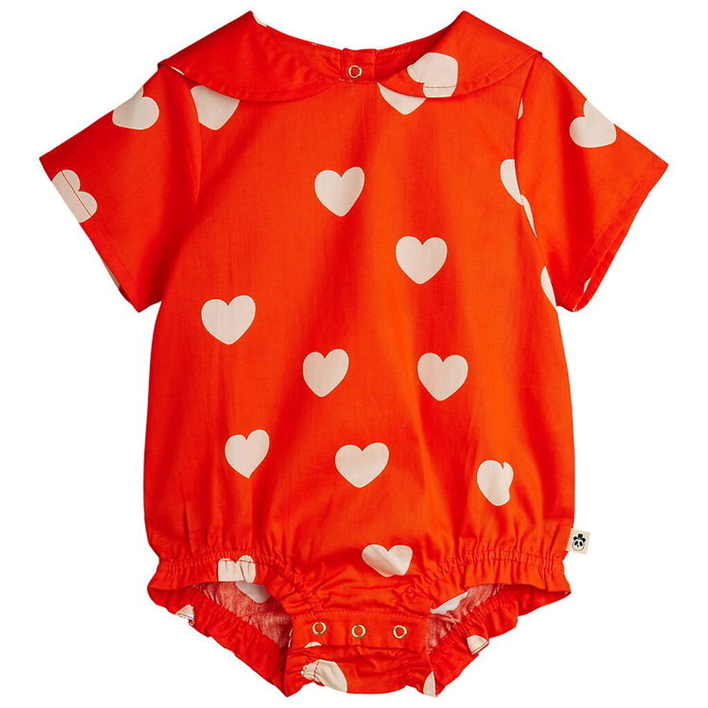 Mini Rodini Sommerdragt - Hearts - Rød