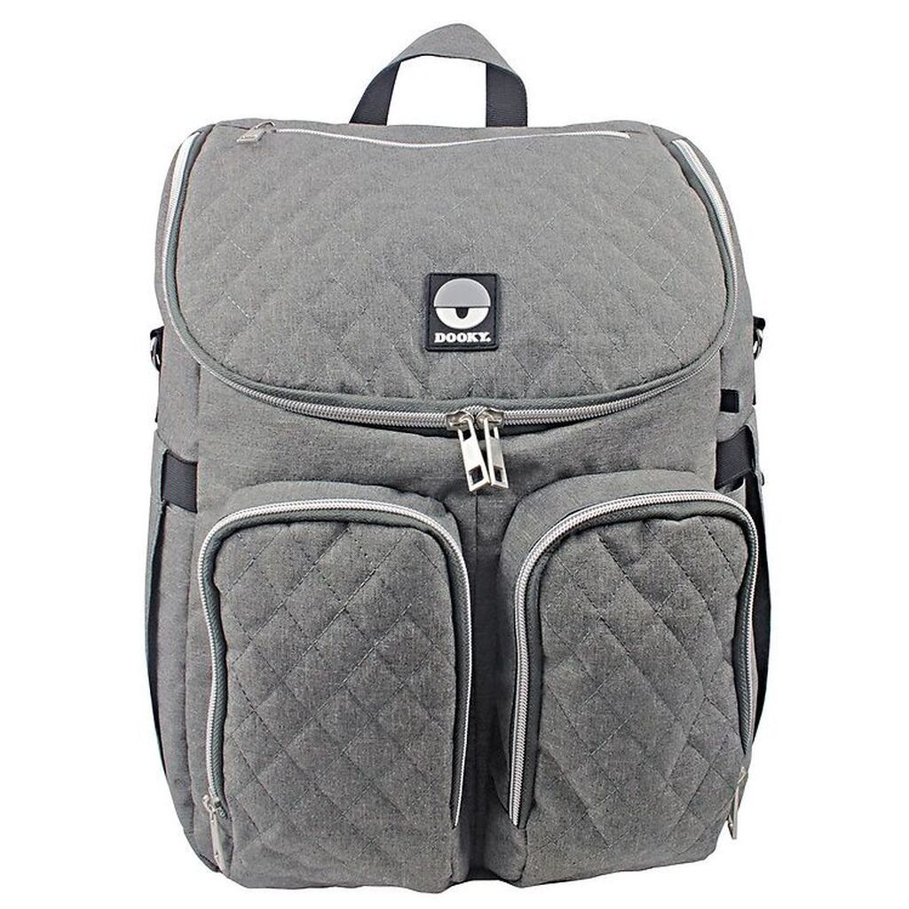 Dooky Pusletaske Rygsæk - 2 i 1 - Grey Melange