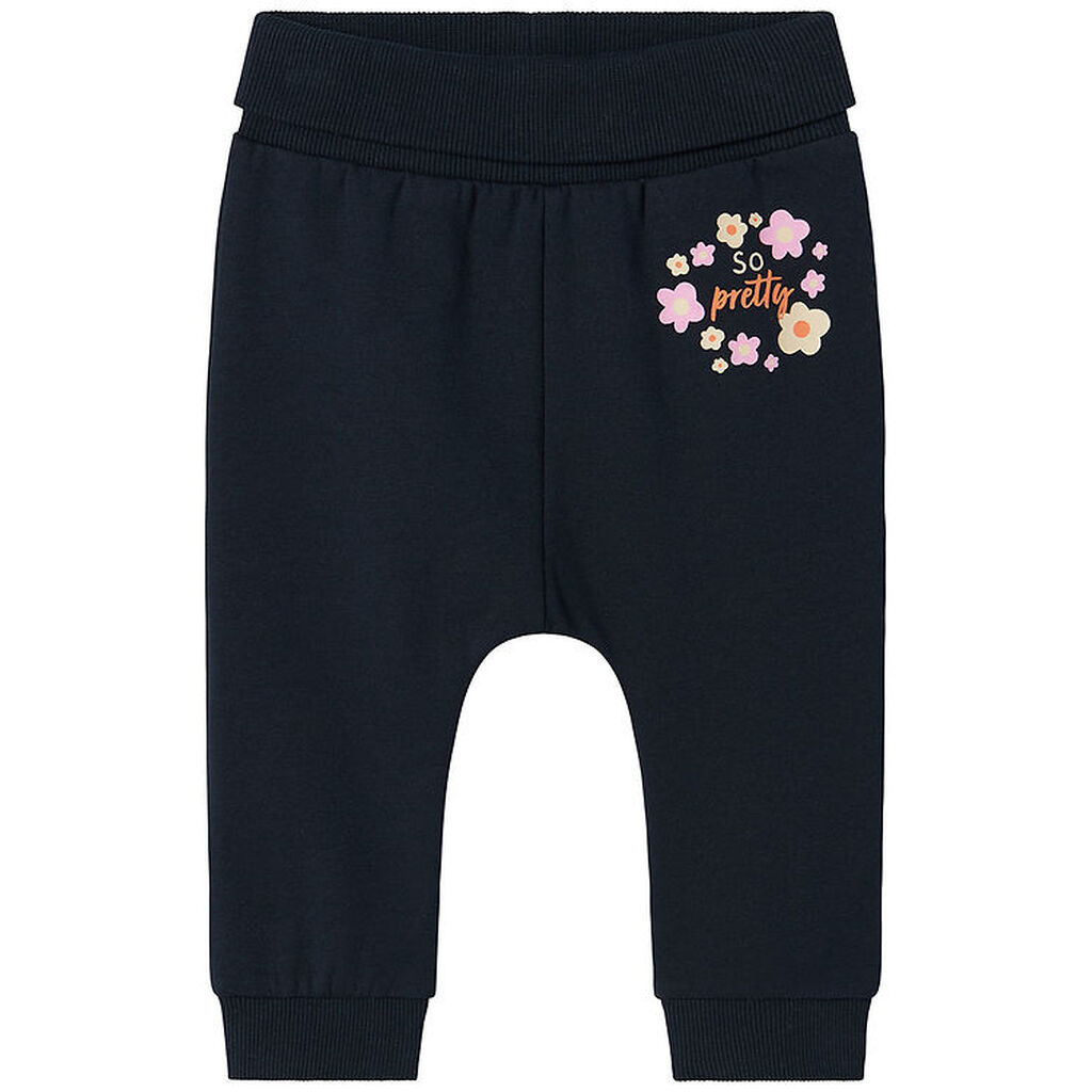 Name It Sweatpants - NbfVrille - Dark Sapphire/Flowers
