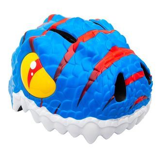 Crazy Safety Cykelhjelm m. Lys - Dragon - Blå