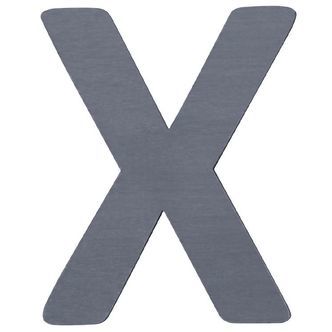 Sebra Træbogstaver - X - Grå