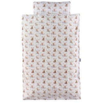 Nørgaard Madsens Sengetøj - Junior - Hvid m. Bamse På Gynge