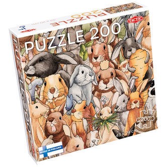 TACTIC Puslespil - 200 Brikker - 43x29 cm - Kaniner
