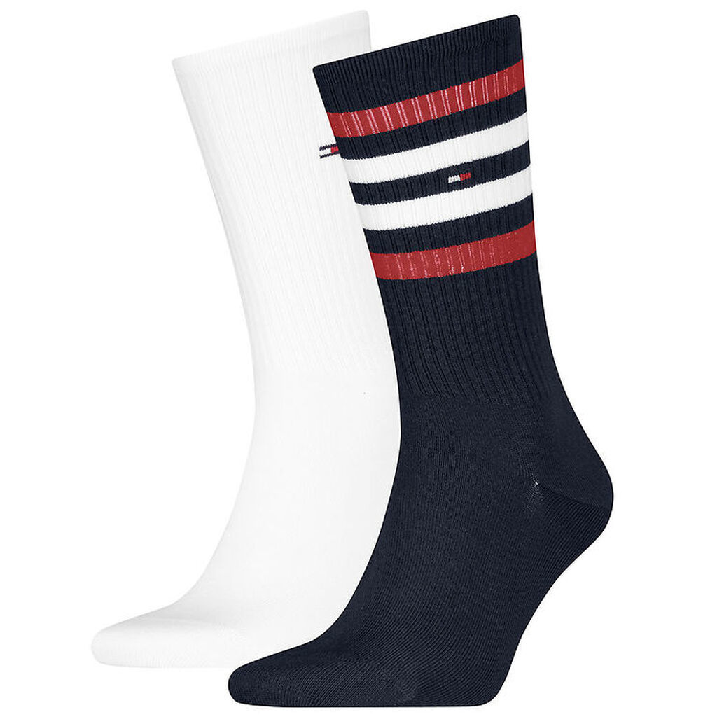 Tommy Hilfiger Strømper - 2-pak - Stripe - Navy