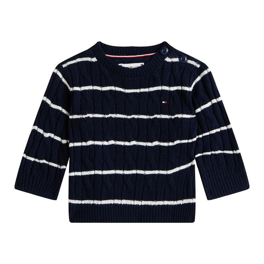 Tommy Hilfiger Bluse - Strik - Dark Night Navy Stripes