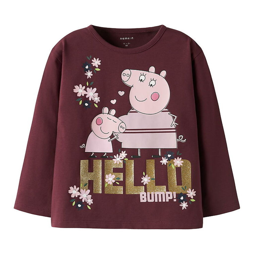 Name It Bluse - NmfOra - Gurli Gris - Burgundy