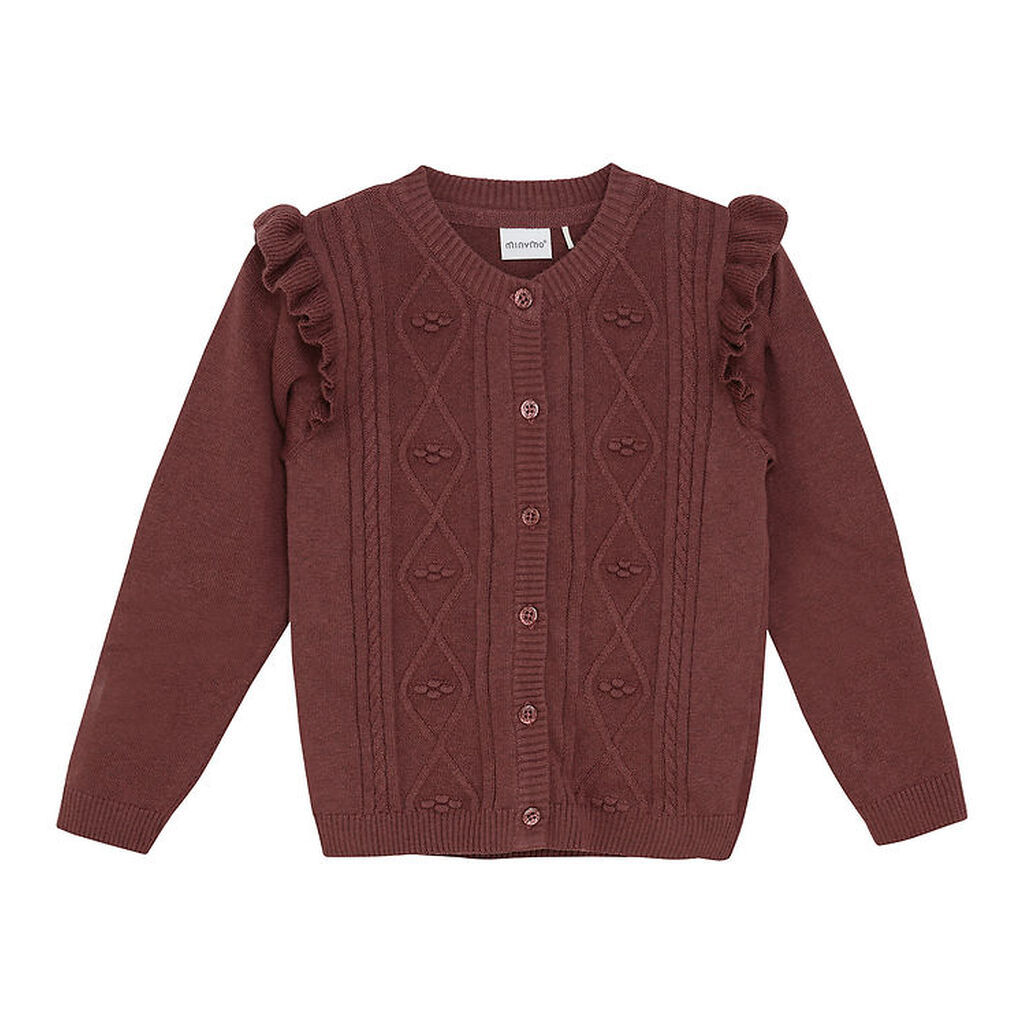 Minymo Cardigan - Strik - Rose Brown