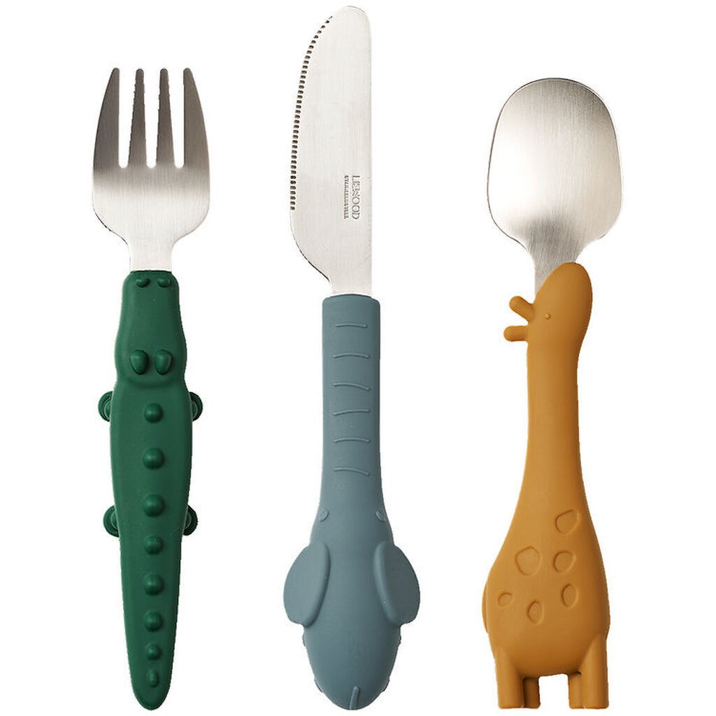 Liewood Børnebestik - Tove Cutlery Set - Golden Caramel Mix