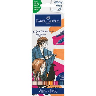Faber-Castell Tuscher - 6 Stk. - Goldfaber Sketch - Manga