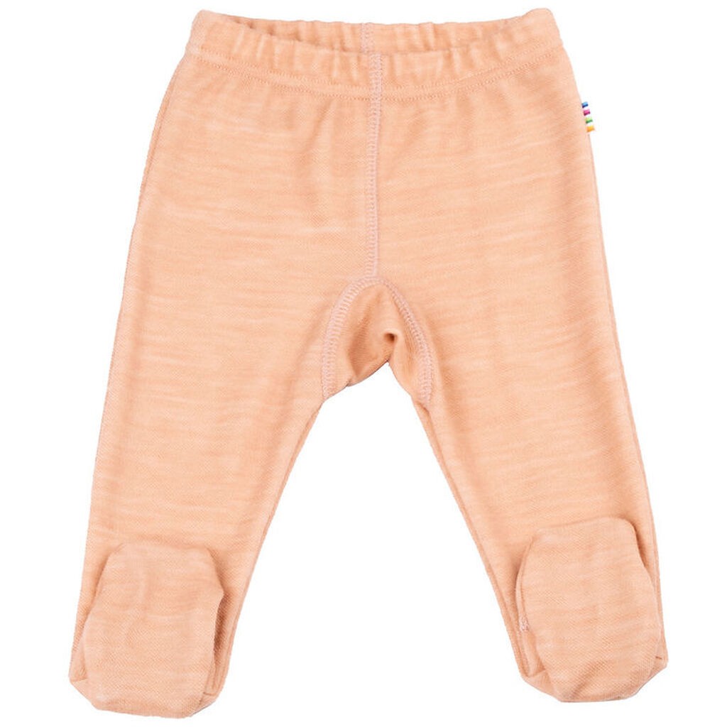 Joha Leggings m. Fødder - Uld/Bambus - Fersken