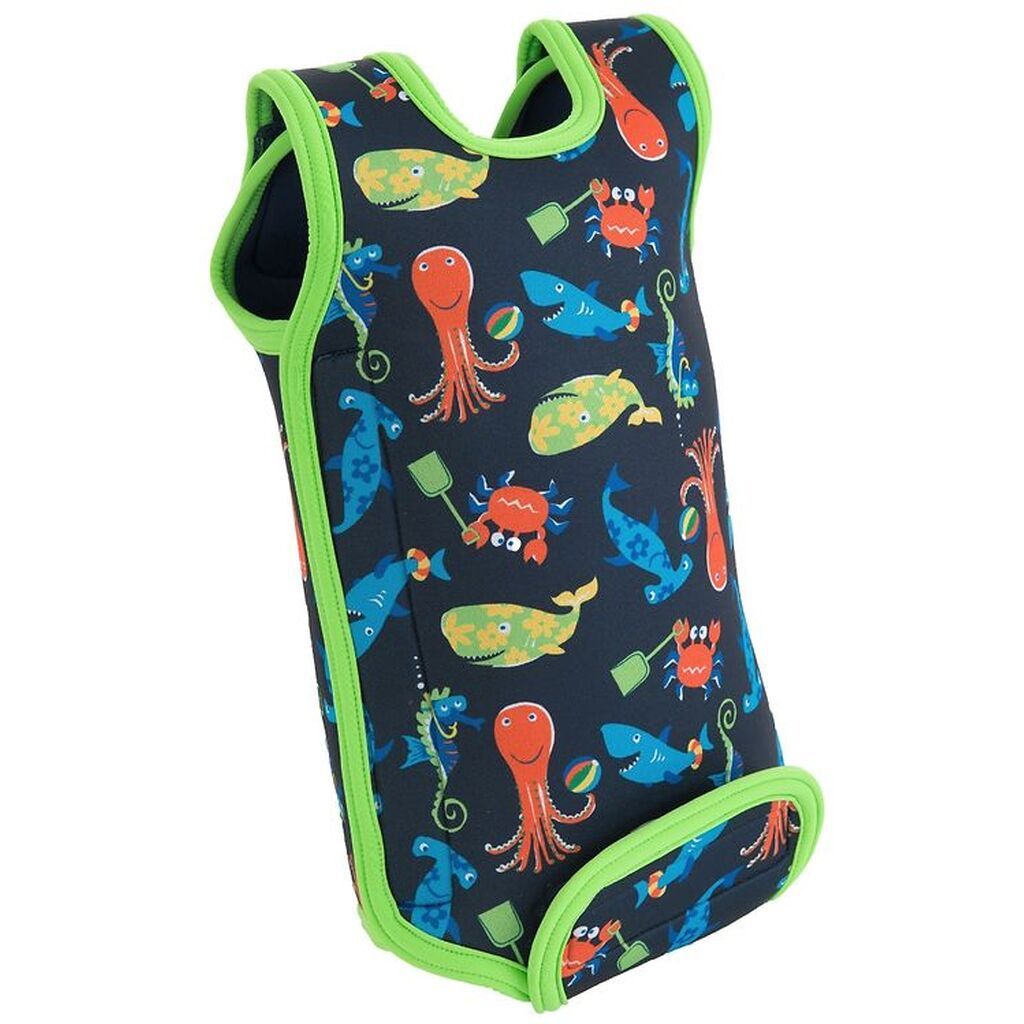 Konfidence Våddragt - BabyWarma - Sea Friends Navy/Lime