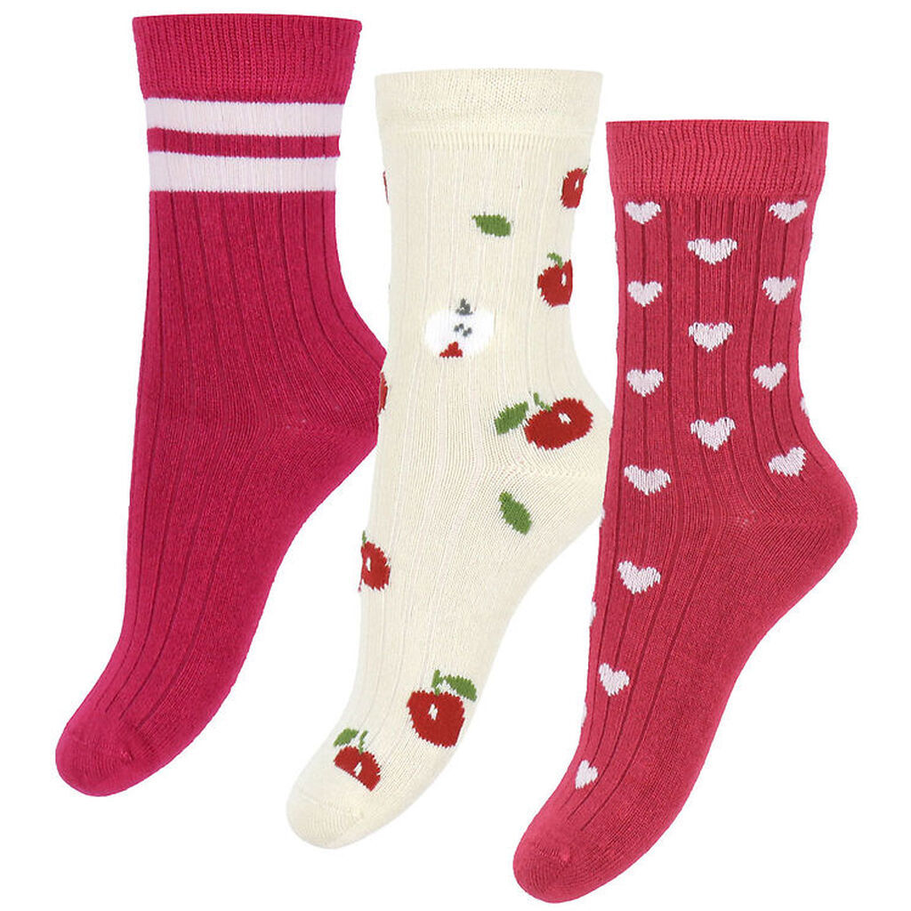 Minipop Strømper - Bambus - 3-pak - Chili Pepper