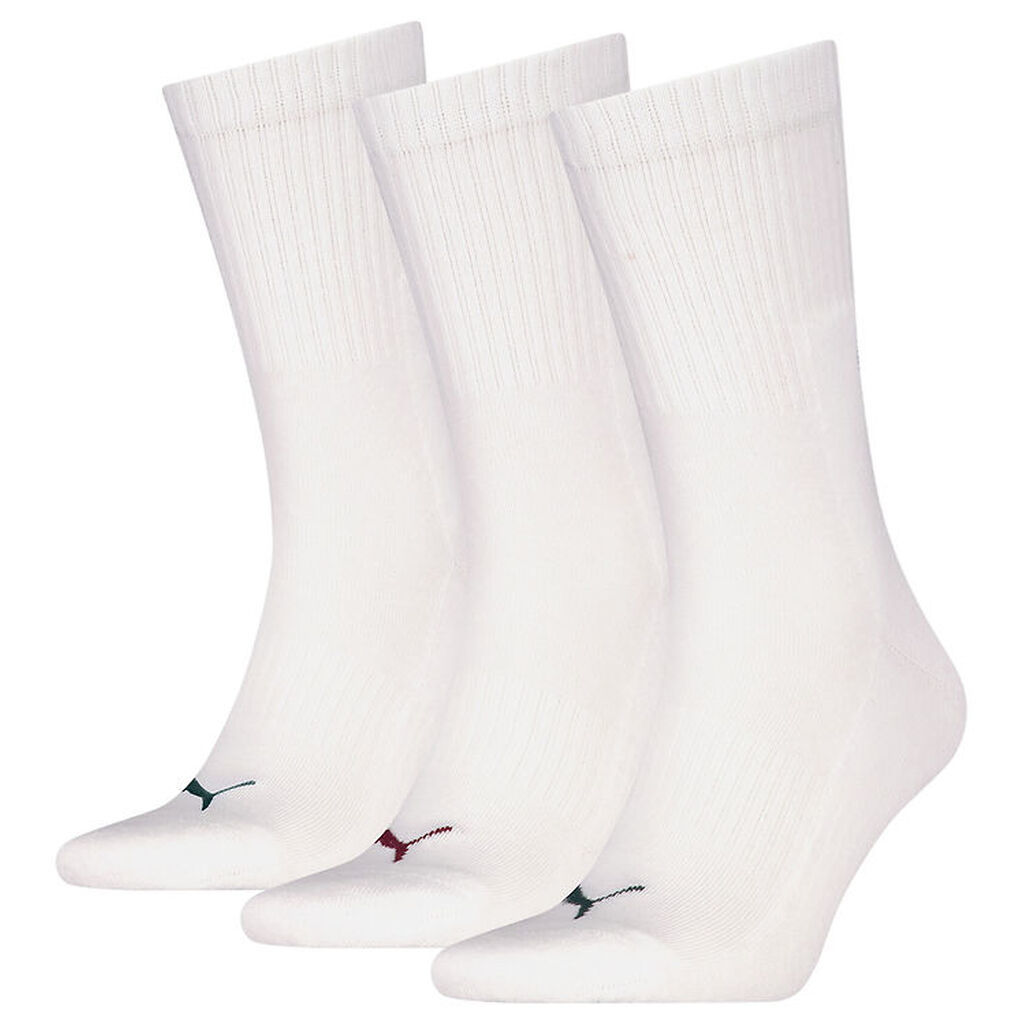 Puma Strømper - Regular Crew - 3-pak - Hvid/Colored Logo