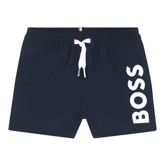 BOSS Badeshorts - Navy m. Hvid