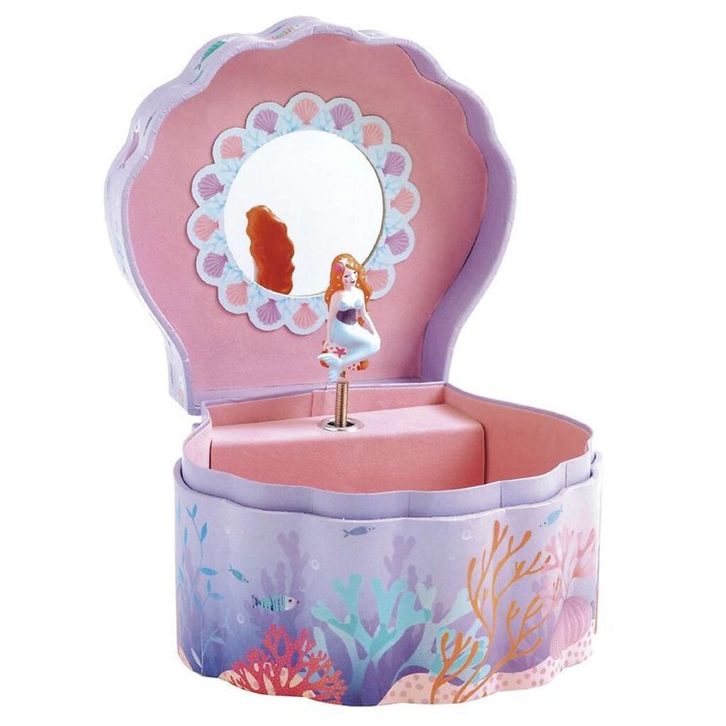 Djeco Smykkeskrin m. Musik - 14,5x8,5x13,5 cm - Enchanted Mermai
